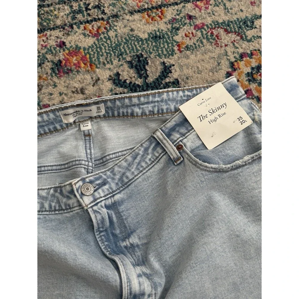 NEW Abercrombie & Fitch The Skinny High Rise Curve Love Jean 35/20L